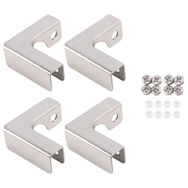Furniture Hardware Paint - ABUI-4 szt. Klipsy mocujące do szkła