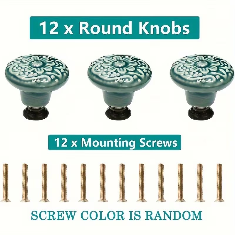 12 szt. ceramicznych gałek do  – Furniture Hardware Kit recenzja i cena