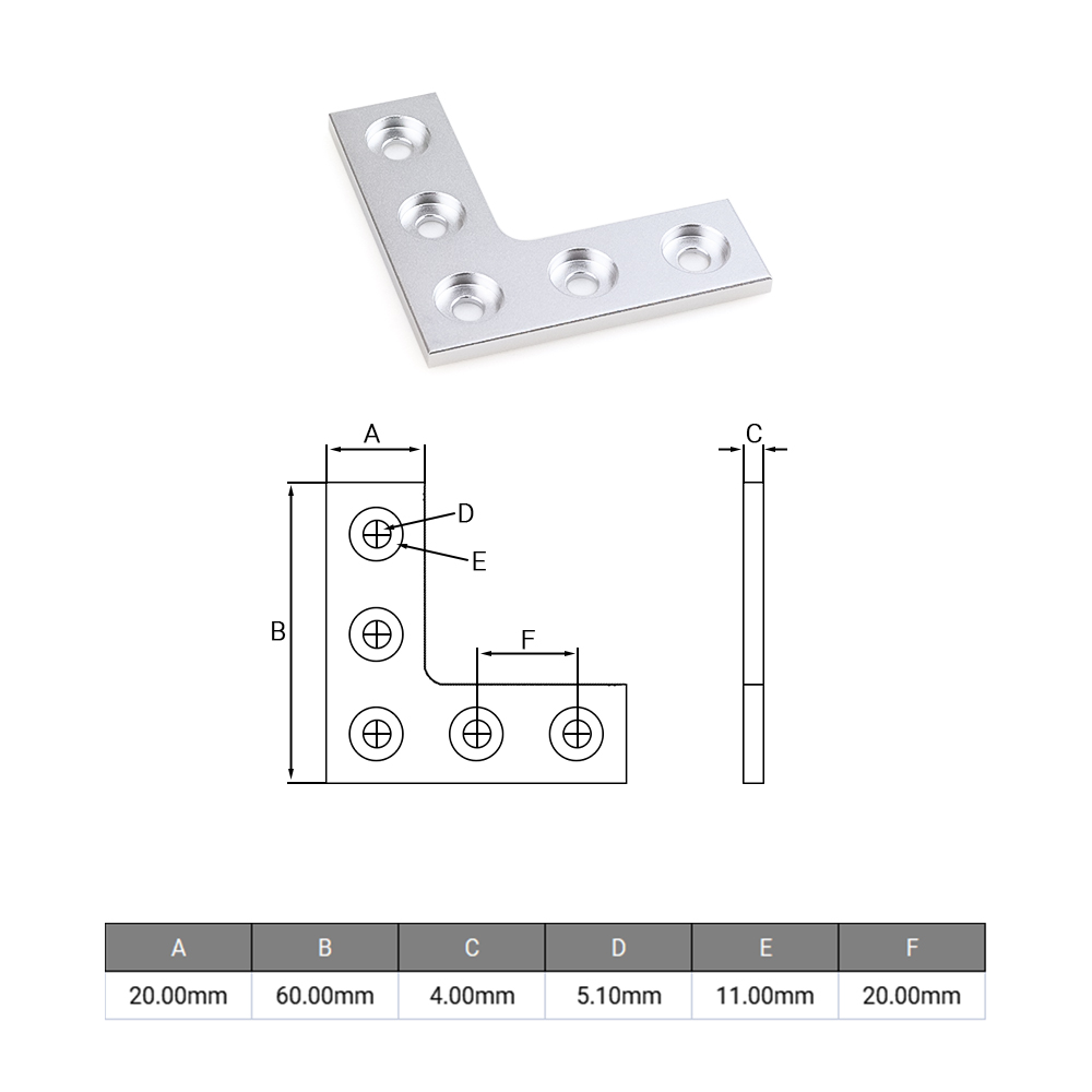 2 szt./partia Złącze narożne t – Corner Bracket Angle recenzja i cena
